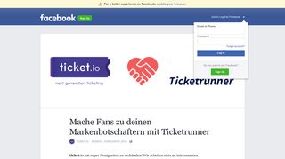 
                            7. Mache Fans zu deinen Markenbotschaftern mit Ticketrunner - Facebook