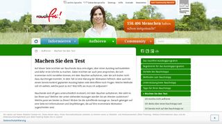 
                            6. Machen Sie den Test - rauchfrei für Erwachsene - Rauchfrei-Info