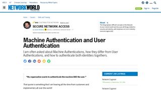
                            10. Machine Authentication and User Authentication | Network World