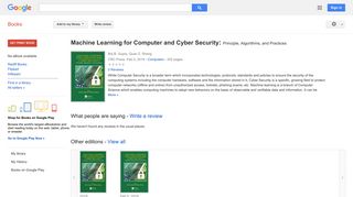 
                            6. Machine Learning for Computer and Cyber Security: Principle, ... - Google बुक के परिणाम