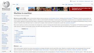 
                            9. Machine to machine - Wikipedia