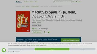 
                            8. Macht Sex Spaß ? - Ja, Nein, Vielleicht, Weiß nicht bei Skoobe lesen