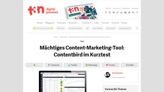 
                            9. Mächtiges Content-Marketing-Tool: Contentbird im Kurztest | t3n ...