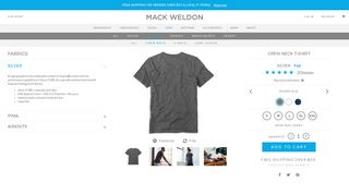 
                            7. Mack Weldon | Men's Silver Crew Neck T-Shirt - Permanently anti-odor ...