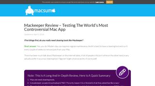 
                            12. Mackeeper Review - Testing The World's Most Controversial Mac App