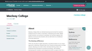 
                            11. Macleay College - Course Seeker