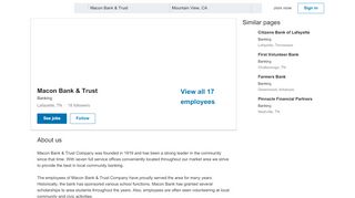 
                            10. Macon Bank & Trust | LinkedIn