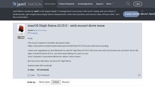 
                            8. macOS High Sierra 10.13.0 - smb mount drive issue | Discussion ...