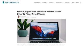
                            6. macOS High Sierra Slow? 8 Common Issues (How to Fix or Avoid Them)