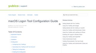 
                            5. macOS Logon Tool Configuration Guide : Yubico Support