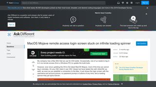 
                            2. MacOS Mojave remote access login screen stuck on infinite loading ...