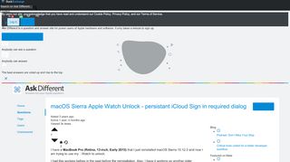 
                            11. macOS Sierra Apple Watch Unlock - persistant iCloud Sign in ...