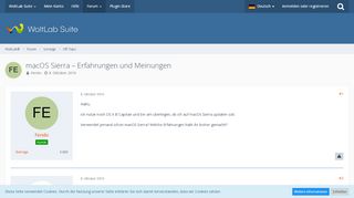 
                            8. macOS Sierra – Erfahrungen und Meinungen - Chit Chat - WoltLab ...