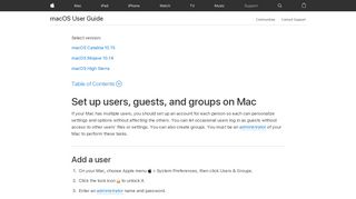 
                            6. macOS Sierra: Mengatur pengguna, tamu, dan grup di Mac Anda