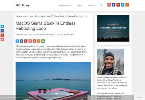 
                            1. MacOS Sierra Stuck in Endless Rebooting Loop - MK Library