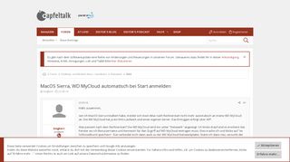 
                            11. MacOS Sierra, WD MyCloud automatisch bei Start anmelden | Apfeltalk