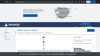 
                            10. macos - Steam stuck on startup - Arqade