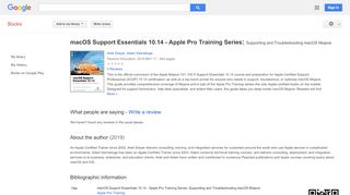
                            8. macOS Support Essentials 10.14 - Apple Pro Training Series: ... - Google Books Result