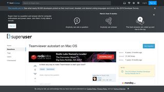 
                            6. macos - Teamviewer autostart on Mac OS - Super User