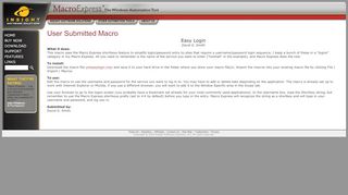 
                            10. Macro Express User Macro - Easy Login
