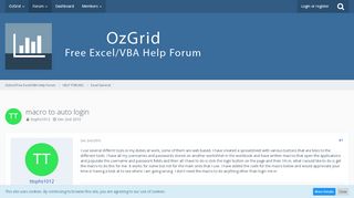 
                            9. macro to auto login - Free Excel\VBA Help Forum - OzGrid.com