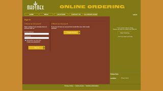 
                            12. Mad Mex Online Ordering - Login