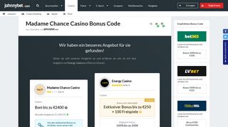 
                            3. Madame Chance Casino Bonus Code 2019 - VIP Bonus bis zu €2400