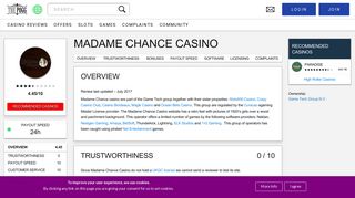 
                            7. Madame Chance Casino Review - Blacklisted | The Pogg