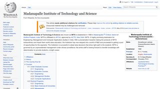 
                            9. Madanapalle Institute of Technology and Science - Wikipedia