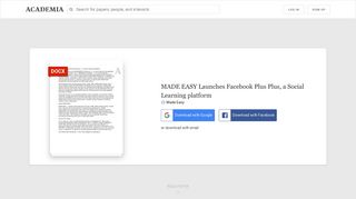 
                            9. MADE EASY Launches Facebook Plus Plus, a Social Learning ...