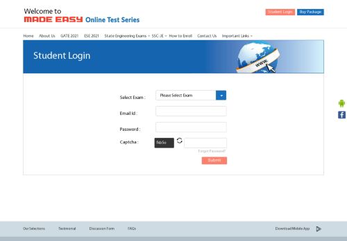 
                            1. MADE EASY | Login for ESE and GATE 2019 Online Test Series