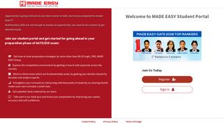 
                            1. MADE EASY Student Portal