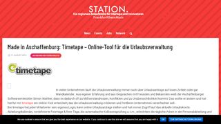 
                            3. Made in Aschaffenburg: Timetape - Online-Tool für die ... - Frankfurt