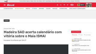 
                            6. Madeira SAD acerta calendário com vitória sobre o Maia ISMAI - Record