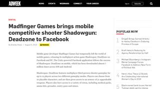 
                            4. Madfinger Games brings mobile competitive shooter Shadowgun ...