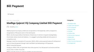 
                            12. Madhya Gujarat Vij Company Limited Bill Payment