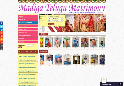 
                            6. Madiga Matrimony Telugu | Madiga Brides Grooms | Marriage Bureau