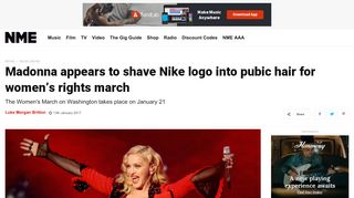 
                            10. Madonna appears to shave Nike logo into pubic hair for women's ...