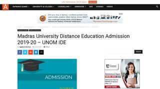 
                            8. Madras University Distance Education Admission 2019-20 – UNOM ...