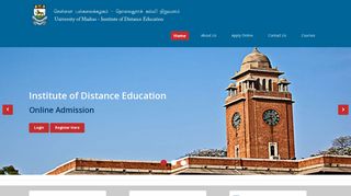 
                            6. Madras University :: Institute of Distance Education