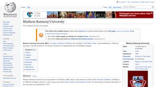 
                            11. Madurai Kamaraj University - Wikipedia