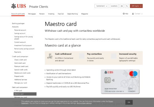 
                            6. Maestro Card: Pay easily without cash | UBS Switzerland