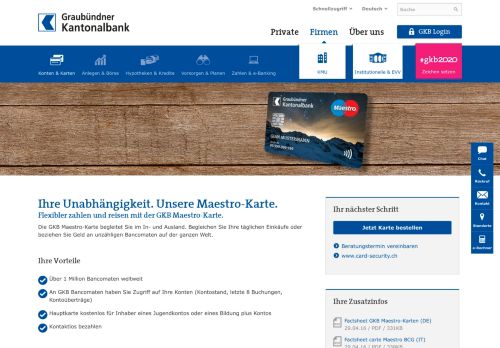 
                            13. Maestro-Karte der Graubündner Kantonalbank