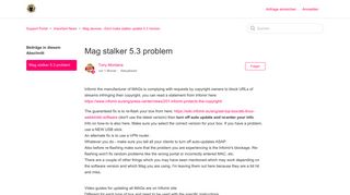 
                            11. Mag stalker 5.3 problem – Support Portal