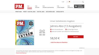 
                            1. Magazin - PM Abo, Hefte und DVD im PM Shop