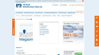 
                            5. Magazin - VR-Bank Mittelfranken West eG
