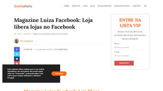 
                            13. Magazine Luiza Facebook: Loja libera lojas no Facebook - Camila Porto
