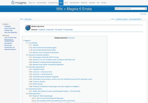 
                            11. Mageia 6 Errata – Mageia wiki
