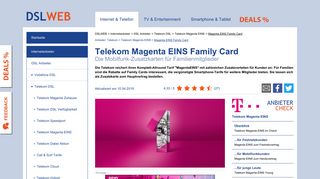 
                            5. Magenta EINS Family Card - vergünstigte Zweitkarte für ... - DSLWeb