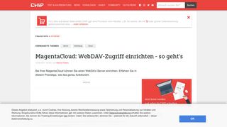 
                            9. MagentaCloud: WebDAV-Zugriff einrichten - so geht's - CHIP